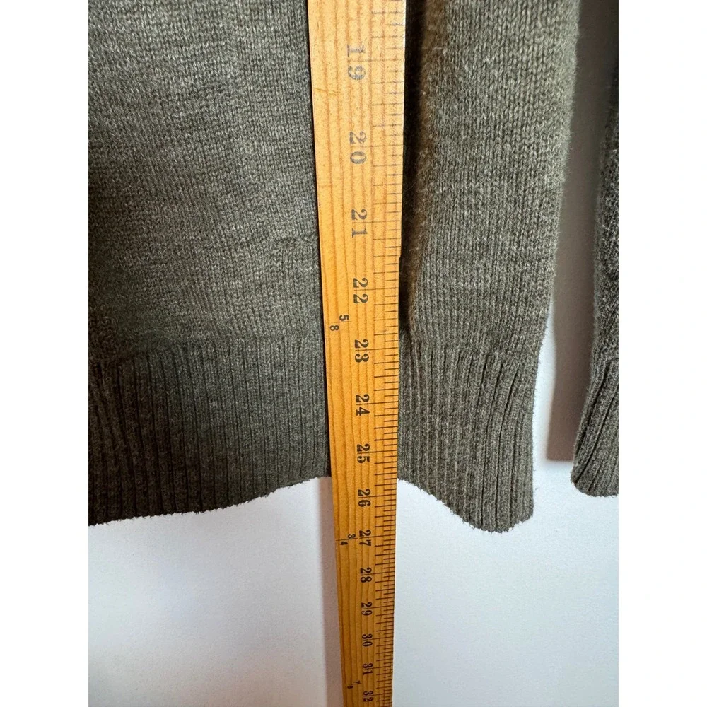 Minimalist Banana Republic Mens Large Cardigan Green Button Mock Neck Sweater